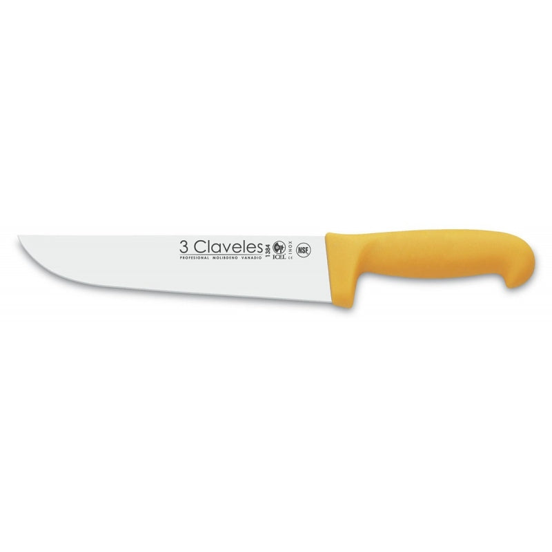 Cuchillo 3 Claveles 01384 Carnicero 20cm AMARILLO