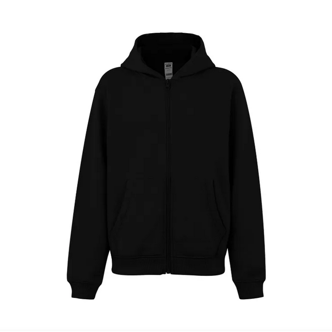 Sudadera VELILLA KIDS SF270K NEGRO 200 Capucha y cremallera. 60%-40% 270G.