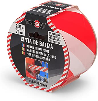 Cinta de baliza Rojo / Blanco 70mm x 200m. C14RB20070