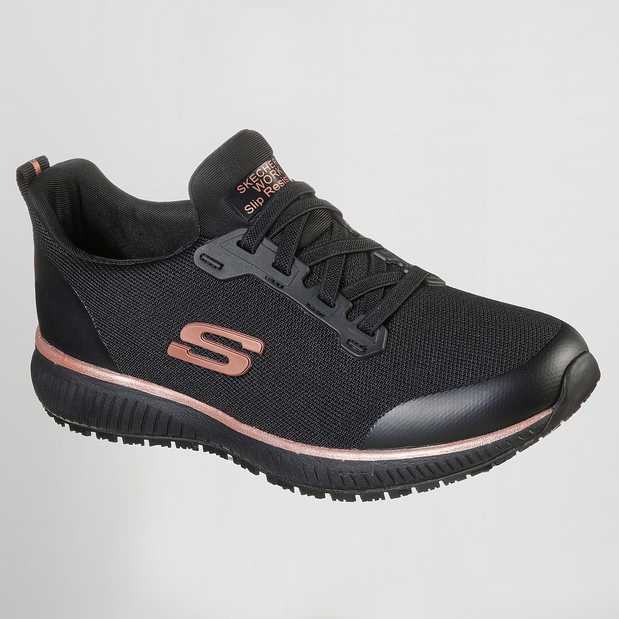 Zapatilla Skechers SQUAD SRA Negro/Rosa. SK77222EC