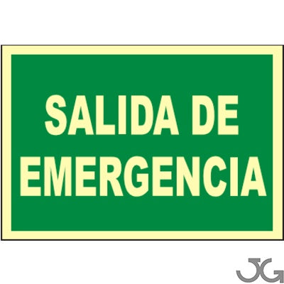 Señal A4 Clase B Fotolum. PVC Salida emergencia. EV-101