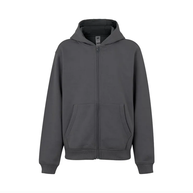 Sudadera VELILLA KIDS SF270K GRIS DARK 201 Capucha y cremallera. 60%-40% 270G.