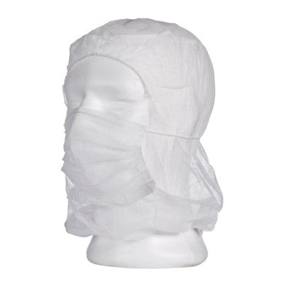 Gorro Integral PP CON mascarilla BLANCO 100U.