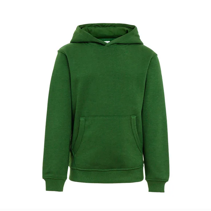 Sudadera VELILLA KIDS MK606V VERDE BOTELLA 602 Capucha y canguro. 60%-40% 270G.