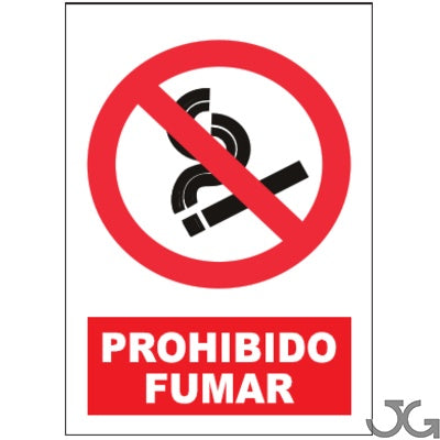 Señal PE 21x29cm - Prohibido fumar. SP-850