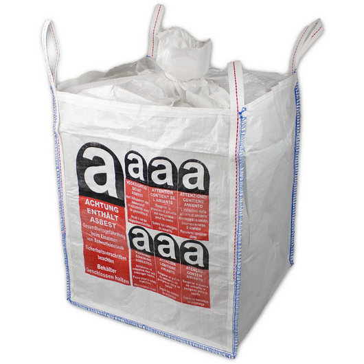 Saca BIG BAG AMIANTO 90x90x110cm. Blanco. 1000 Kg (BB-ASBEST).