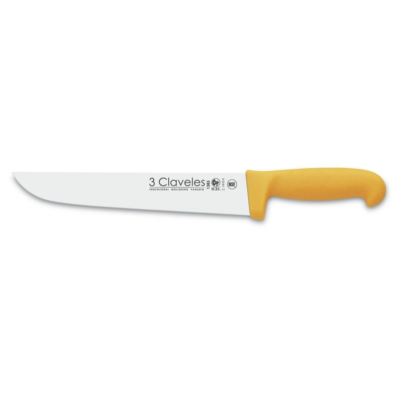 Cuchillo 3 Claveles 01385 Carnicero 22cm AMARILLO