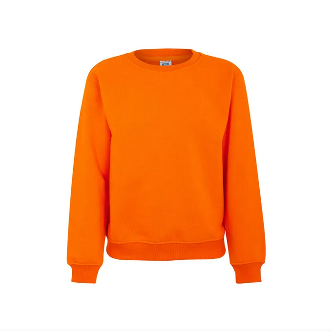 Sudadera VELILLA KIDS SC270K NARANJA 301 Cuello redondo. 60%-40% 270G.