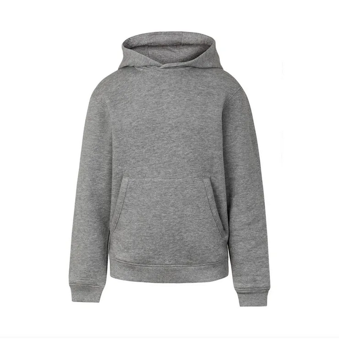 Sudadera VELILLA KIDS MK606V GRIS HEATHER 202 Capucha y canguro. 60%-40% 270G.