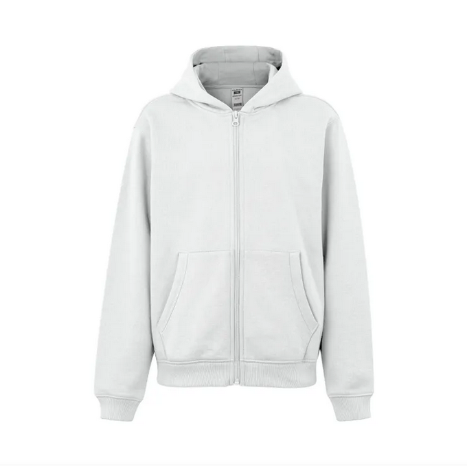 Sudadera VELILLA KIDS SF270K BLANCO 100 Capucha y cremallera. 60%-40% 270G.