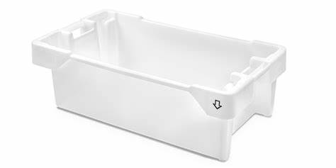 Cubeta Congost 81631110P Larga Apilable 60 L. 800x450x270mm BLANCO.