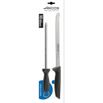 Pack Arcos 136700 Cuchillo+Chaira Arcos. NIZA